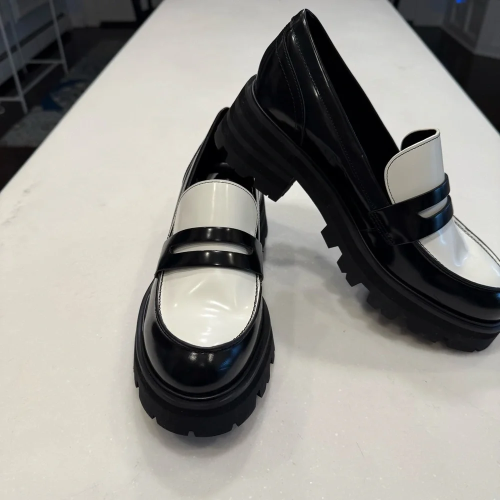 Marc Fisher Black and White Loafers - Picture 8 of 8